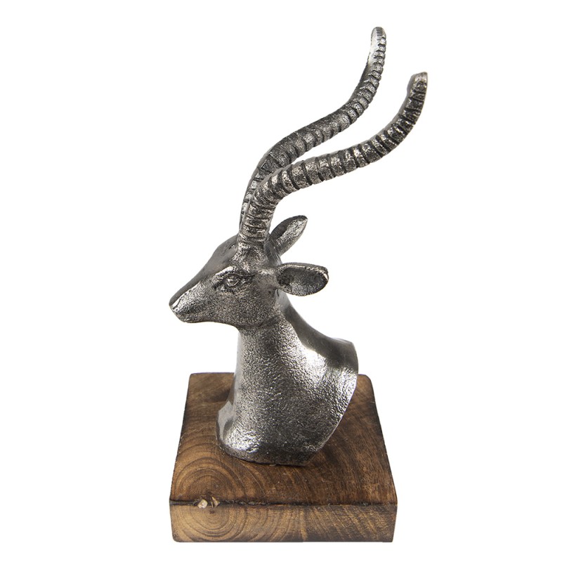 65143 Figurine Deer 18 cm Silver colored Aluminium Home Accessories