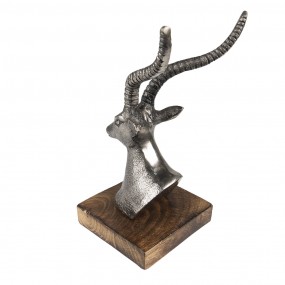 265143 Figurine Deer 18 cm Silver colored Aluminium Home Accessories