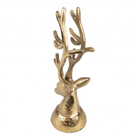 26AL0065 Figurine Deer 21 cm Gold colored Aluminium Christmas Decoration