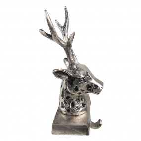 26AL0070 Hook Christmas Stocking Reindeer 28 cm Silver colored Aluminium