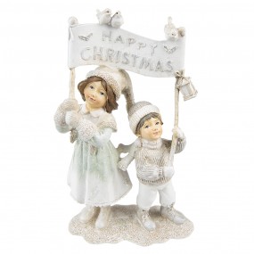 26PR4806 Figurine Children 23 cm Beige Polyresin Christmas Decoration