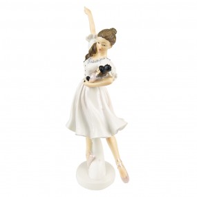 26PR4818 Figurine Ballerina 25 cm White Polyresin Home Accessories