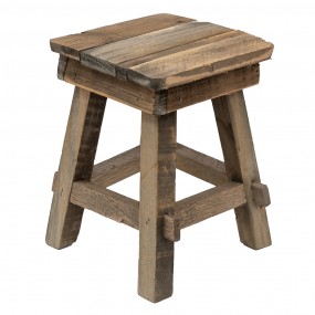 26H2202 Plant Table 15x15x21 cm Brown Wood Square Plant Stand