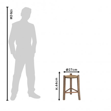 64941 Tavolino per piante 29 cm Marrone Legno Porta piante