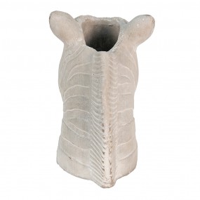 26TE0386S Bloempot Zebra 16x10x15 cm Grijs Steen Bloempot binnen