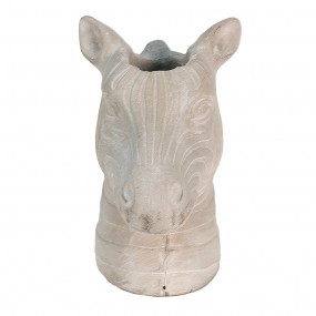 26TE0386S Bloempot Zebra 16x10x15 cm Grijs Steen Bloempot binnen