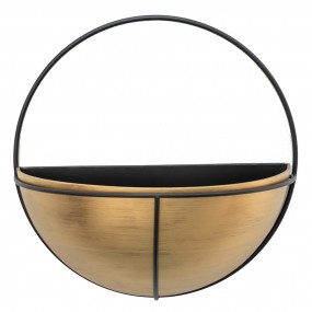 26Y4990 Plant Holder 42x22x42 cm Gold colored Iron Round Planter
