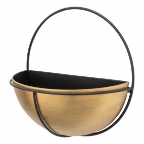 26Y4990 Plant Holder 42x22x42 cm Gold colored Iron Round Planter