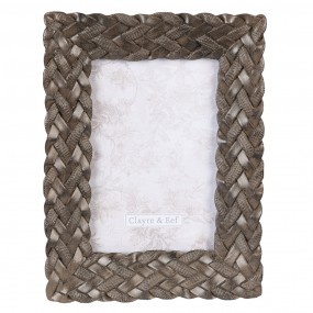22F0907 Photo Frame 10x15 cm Brown Plastic Picture Frame