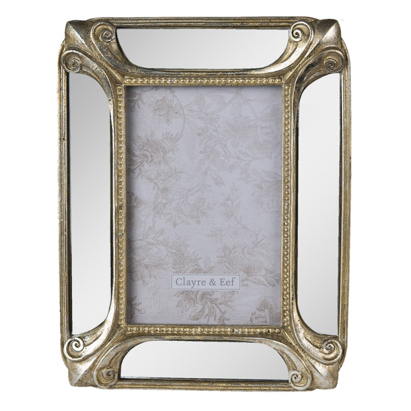 2F0914 Photo Frame 10x15 cm Gold colored Plastic Picture Frame