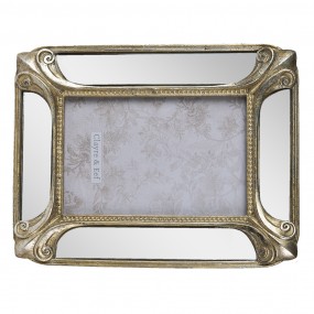 22F0914 Photo Frame 10x15 cm Gold colored Plastic Picture Frame