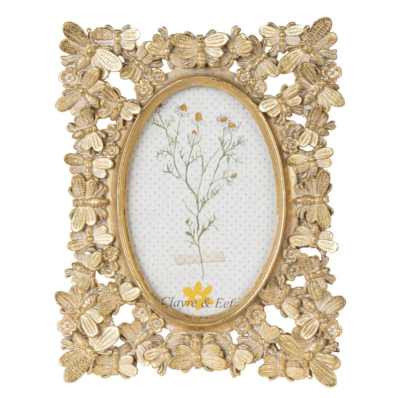 2F0958 Photo Frame 10x15 cm Gold colored Plastic Picture Frame