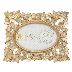 22F0958 Photo Frame 10x15 cm Gold colored Plastic Picture Frame