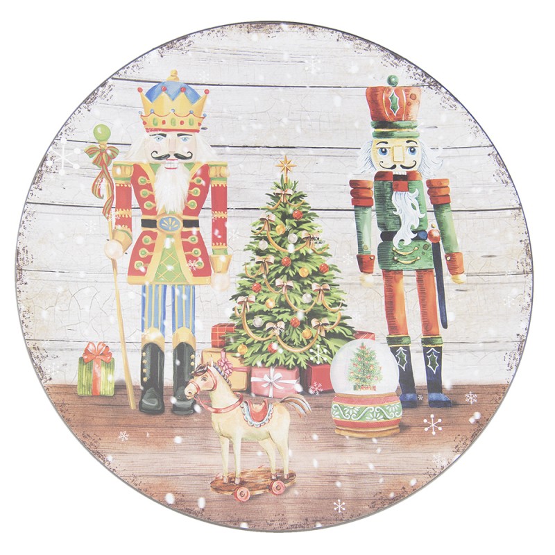 65107 Charger Plate Ø 40 cm Red Green Plastic Nutcrackers Christmas Plate