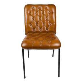 250731 Dining Chair 47x60x90 cm Brown Leather Chair
