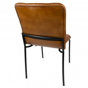 250731 Dining Chair 47x60x90 cm Brown Leather Chair