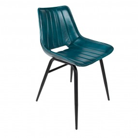 250733 Chaise de salle à manger 46x52x79 cm Turquoise Cuir Chaise