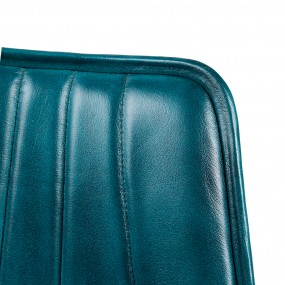250733 Dining Chair 46x52x79 cm Turquoise Leather Chair
