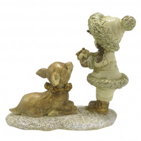 26PR4821 Figurine Child 12 cm Gold colored Polyresin Decorative Figurine