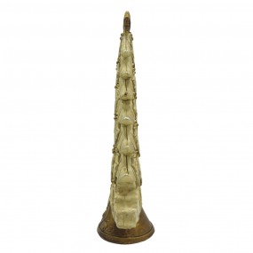 26PR4871 Beeld Kerstboom 20 cm Goudkleurig Polyresin Kerstdecoratie