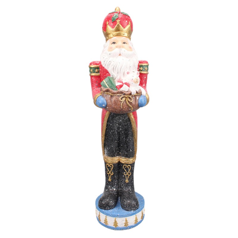 5PR0089 Figurine Santa Claus 82 cm Red Blue Polyresin Christmas Decoration