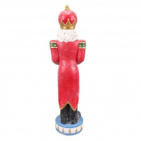 25PR0089 Statuetta Babbo Natale  82 cm Rosso Blu Poliresina Decorazione di Natalizie