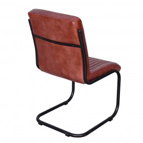 250713 Dining Chair 52x62x89 cm Brown Leather Chair