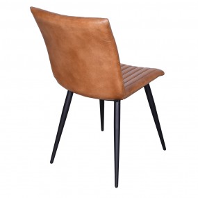 250732 Dining Chair 44x59x89 cm Brown Leather Chair