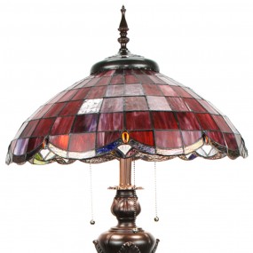 25LL-6291 Floor Lamp Tiffany 166 cm Red Glass Plastic Standing Lamp