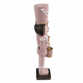 26PR3674 Figurine Nutcracker 20 cm Pink Polyresin Christmas Decoration
