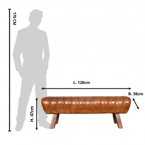 250720 Bench 2-zits Brown Leather Dining Bench