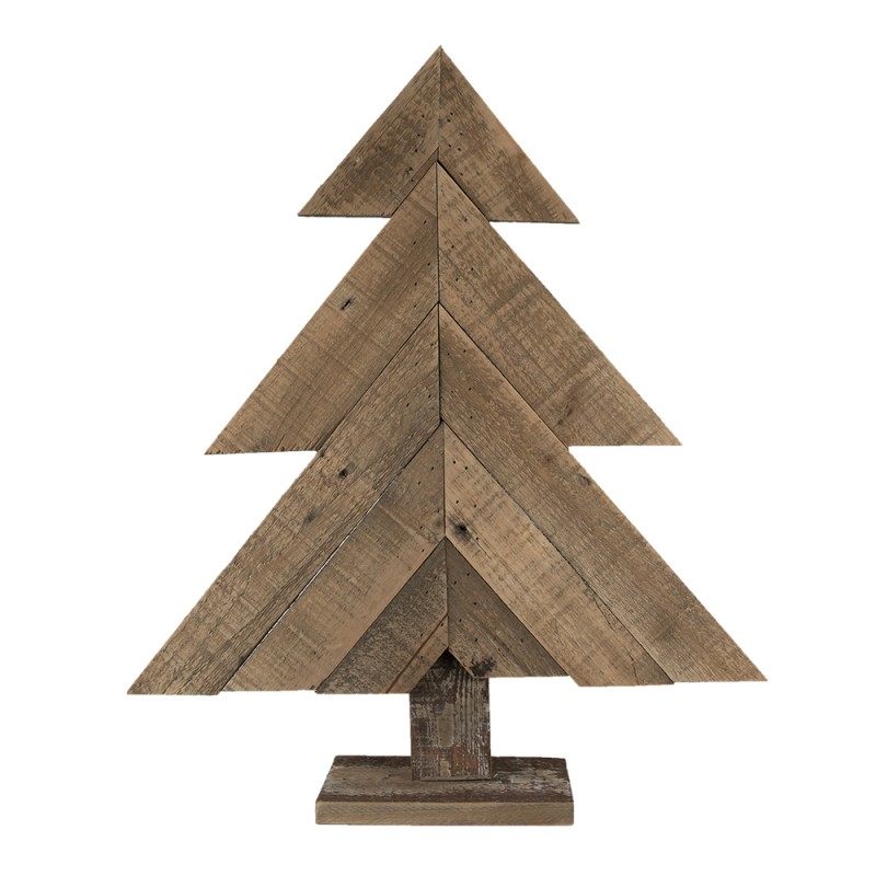 6H2092 Dekoration Weihnachtsbaum 48x10x56 cm Braun Holz