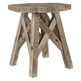 26H2094 Plant Table 22x22x25 cm Brown Wood Plant Stand