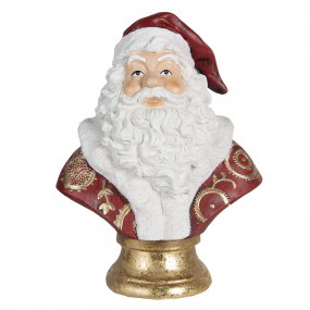 26PR2997 Figurine Père Noël 33x20x44 cm Rouge Polyrésine Décoration de Noël