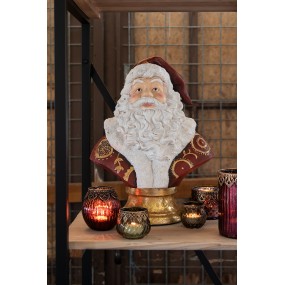 26PR2997 Figurine Santa Claus 33x20x44 cm Red Polyresin Christmas Decoration