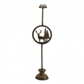 26Y4511 Candle holder 13x9x48 cm Copper colored Metal Reindeer Candle Holder