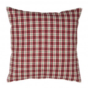 2COL21 Cushion Cover 40x40 cm Beige Red Cotton Deer Square Pillow Cover