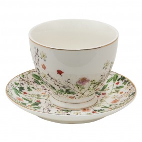 2FWKS Cup and Saucer 200 ml Green Porcelain Tableware