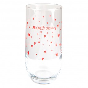 2LBSGL0006 Wasserglas 280 ml Glas Herzen Longdrinkglas