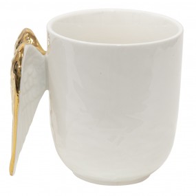 2WINMU Mug 350 ml White Ceramic Wings Tea Mug