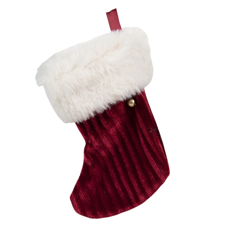 XD0085 Christmas Stocking 13 cm Red Synthetic
