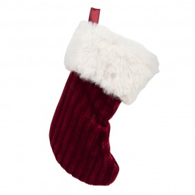 2XD0085 Christmas Stocking 13 cm Red Synthetic