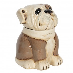 26CE1155 Figurine Dog 20x18x26 cm Brown Beige Ceramic Decorative Figurine