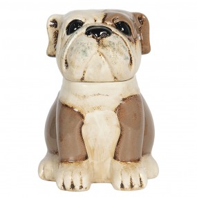 26CE1155 Figur Hund 20x18x26 cm Braun Beige Keramik Dekofigur