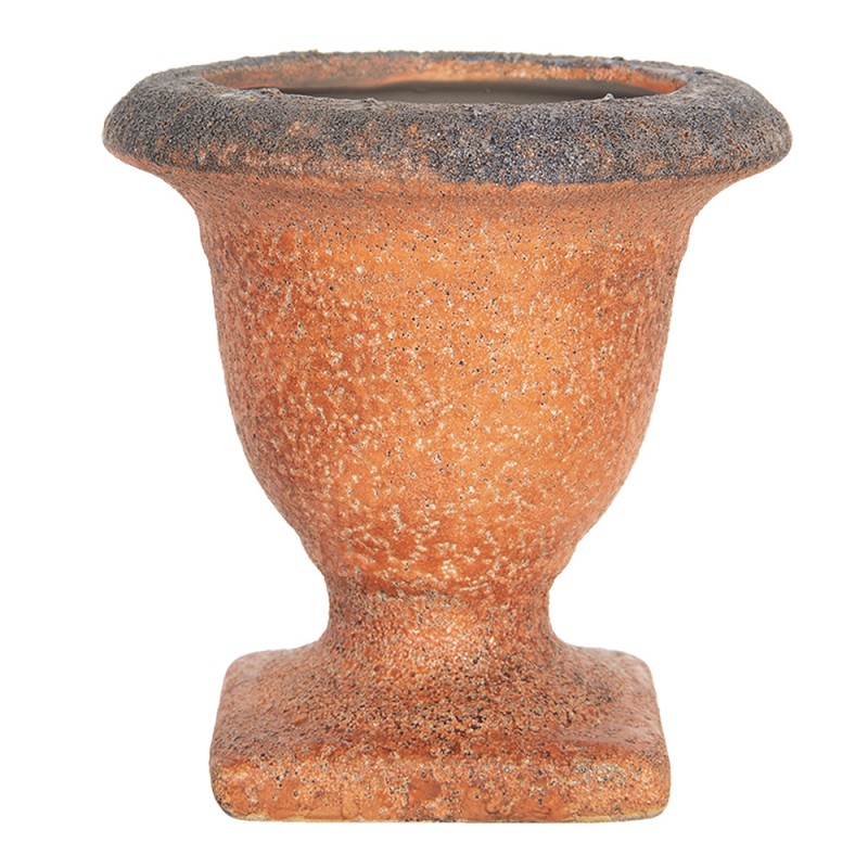 6CE1223 Blumentopf 12 cm Orange Keramik Innenblumentopf