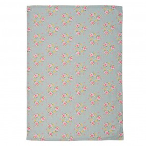 2CHB42-2 Tea Towel 50*70 cm Green Cotton Flowers