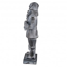 26PR3734 Statuetta Schiaccianoci 47 cm Grigio Poliresina Decorazione di Natalizie