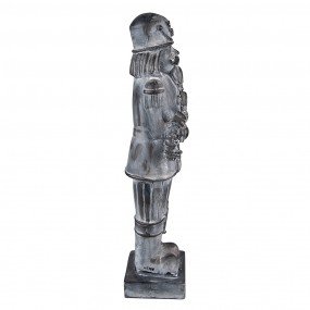 26PR3734 Statuetta Schiaccianoci 47 cm Grigio Poliresina Decorazione di Natalizie