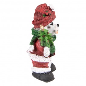 26PR3737 Figurine Dog 15 cm Red Green Polyresin Christmas Decoration