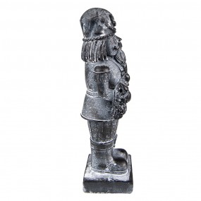 26PR4746Z Statuetta Schiaccianoci 21 cm Grigio Poliresina Decorazione di Natalizie